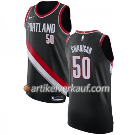 NBA Portland Trail Blazers Trikot Caleb Swanigan 50 Nike 2017-18 Schwarz Swingman - Herren